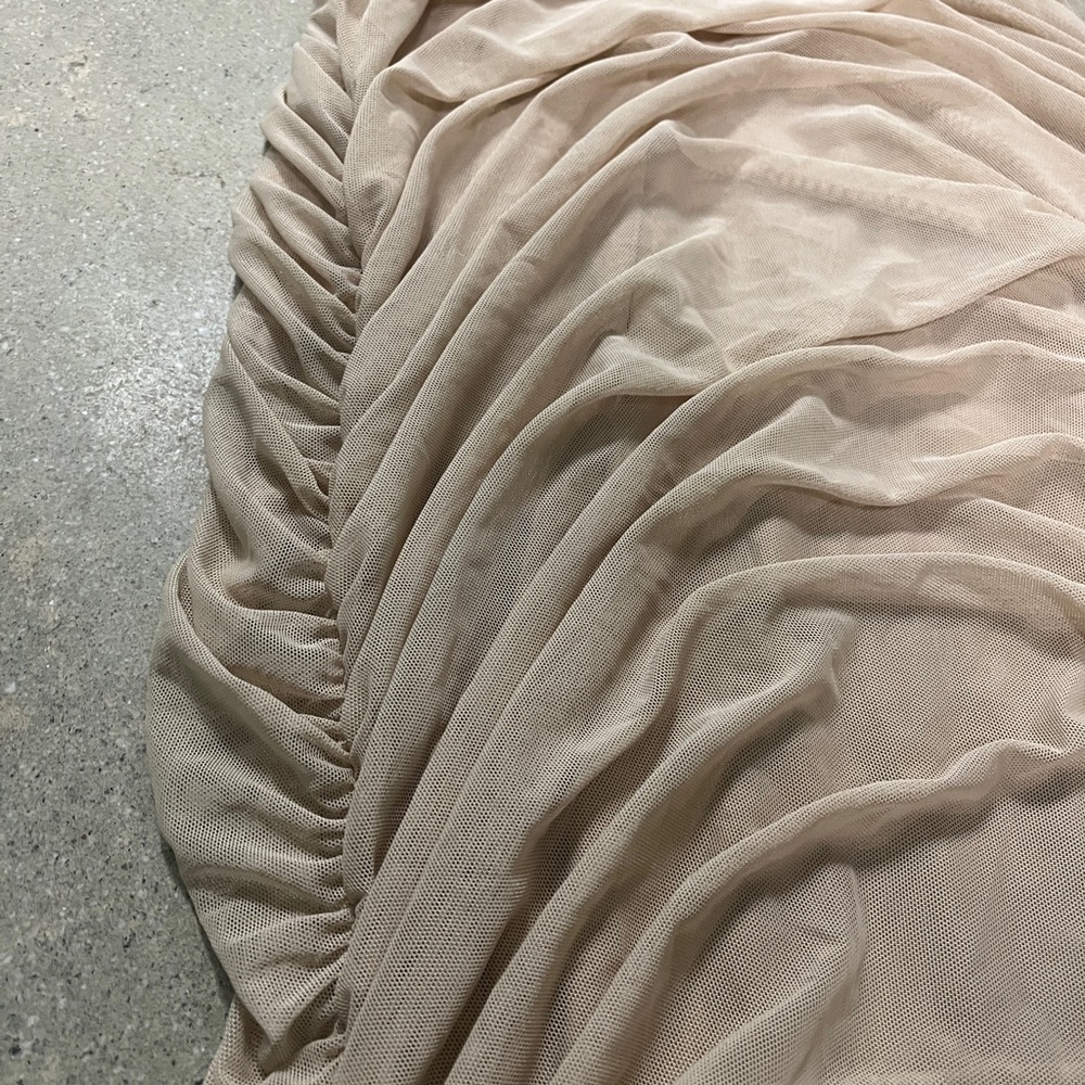 Tan Ruched Dress - Picture 6 of 8